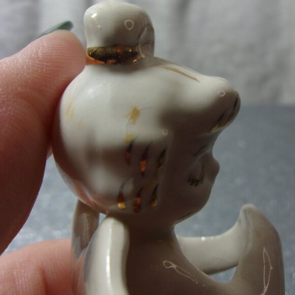 HXS-49 VINTAGE 1957 HOLT HOWARD CERAMIC ANGEL FIGURE CANDLE CLIMBER - Picture 9 of 11